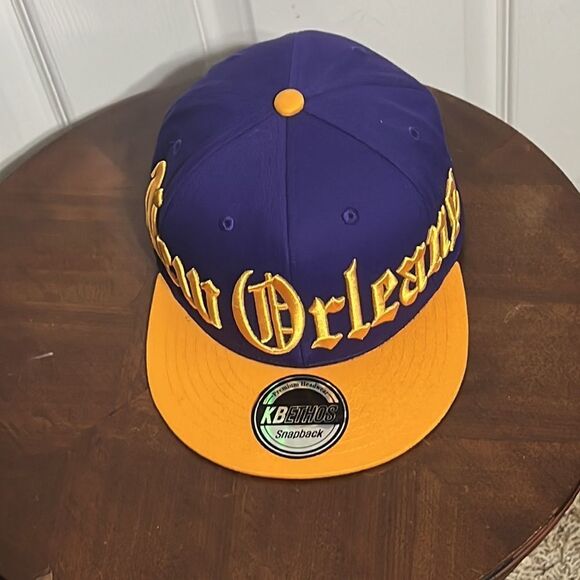 🔥🏀 NEW ORLEANS EMBROIDERED SNAPBACK FLAT BILL HAT - BRAND NEW! - Picture 9 of 12